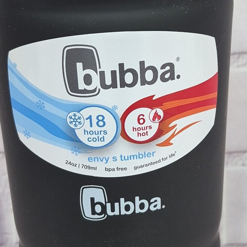 Bubba Envy S Vacuum Insulated Stainless Steel Tumbler 24Oz Portable Cup, Black - Picture 2 of 6